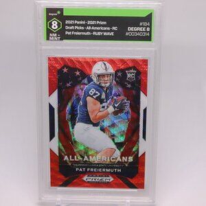 2021 Panini Prizm D.P All American RC Ruby Wave Pat Freiermuth #184 Degree 8
